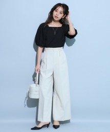 ジャスグリッティー ワイドパンツ チノパンツ デニム ネイビー