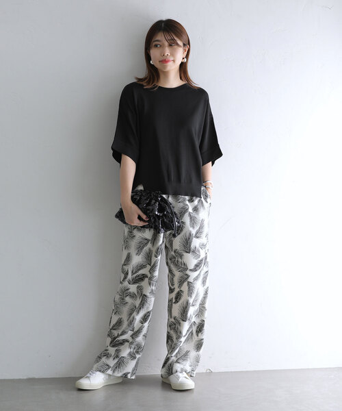 La TOTALITE（ラトータリテ）の「ドルマンスリーブプルオーバー（ニット/セーター・レディース・ブラック/ホワイト/ブルー・FREE）」の18枚目の写真