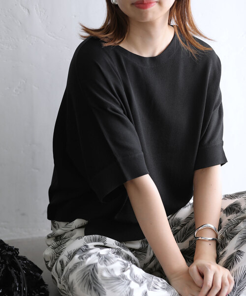 La TOTALITE（ラトータリテ）の「ドルマンスリーブプルオーバー（ニット/セーター・レディース・ブラック/ホワイト/ブルー・FREE）」の21枚目の写真