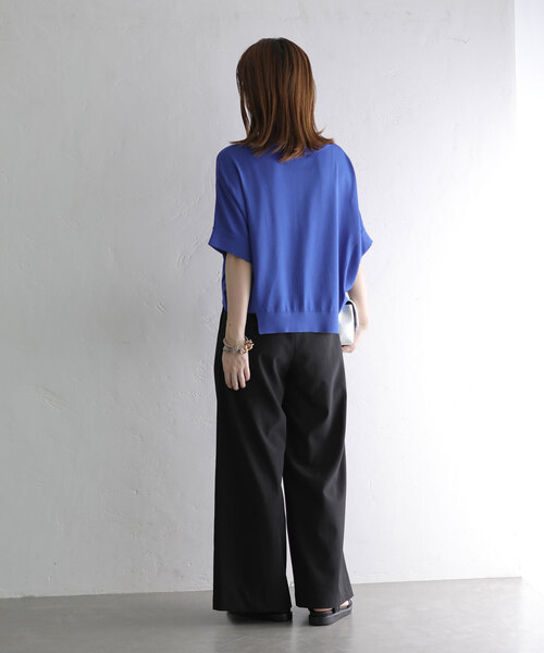 La TOTALITE（ラトータリテ）の「ドルマンスリーブプルオーバー（ニット/セーター・レディース・ブラック/ホワイト/ブルー・FREE）」の15枚目の写真