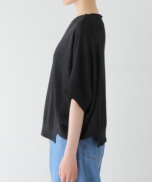 La TOTALITE（ラトータリテ）の「ドルマンスリーブプルオーバー（ニット/セーター・レディース・ブラック/ホワイト/ブルー・FREE）」の8枚目の写真