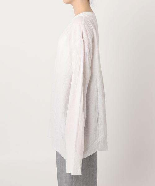 CITYSHOP◆ASA/C BIO WASH PULLOVER/FREE/リネン/RED/24070042900020 Cityshop Asa C Bio Wash Linen Red Pullover Free Size Unisex