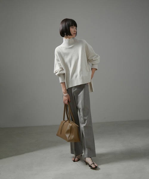 SALON adam et rope'（サロン アダム エ ロペ）の「スプリットレザーミドルボストンバッグ（ボストンバッグ・レディース・オフホワイト/ブラウン/ブラック・FREE）」の19枚目の写真