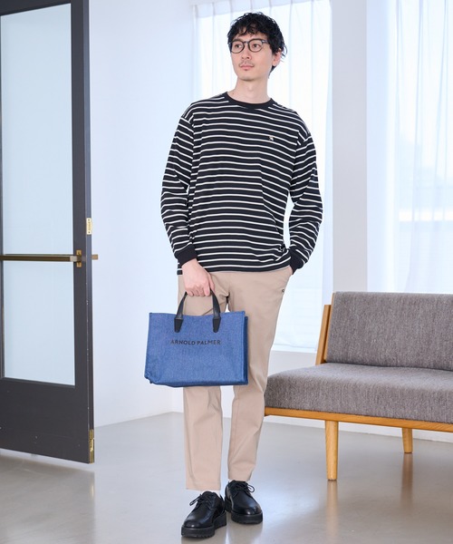 Arnold Palmer（アーノルドパーマー）の「2WAY シェア ラージトート（トートバッグ・レディース・ライトブルー/インディゴブルー/アイボリー/ブラック/グレイッシュベージュ/カーキ/ネイビー/ベージュ・F）」の8枚目の写真