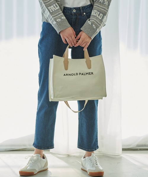 Arnold Palmer（アーノルドパーマー）の「2WAY シェア ラージトート（トートバッグ・レディース・ライトブルー/インディゴブルー/アイボリー/ブラック/グレイッシュベージュ/カーキ/ネイビー/ベージュ・F）」の9枚目の写真