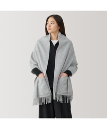ウール　ポケット付き　大判ストール　６０×１８０ｃｍ