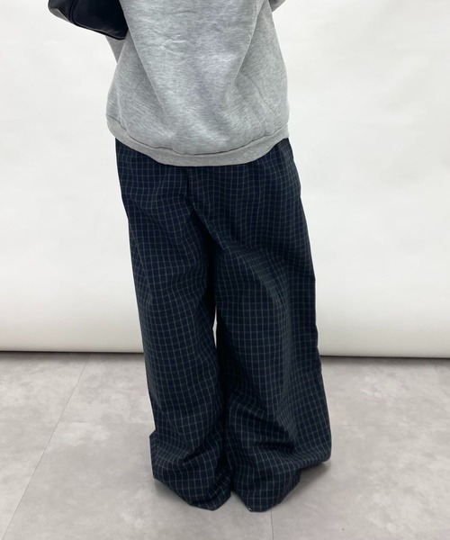 Vipoa（ヴィポア）の「チェックワイドレッグパンツ（その他パンツ・レディース・ブルー/ネイビー・FREE）」の19枚目の写真