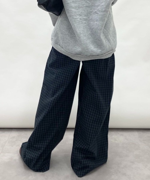 Vipoa（ヴィポア）の「チェックワイドレッグパンツ（その他パンツ・レディース・ブルー/ネイビー・FREE）」の20枚目の写真