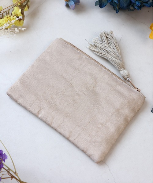 【刺繍が美しく街でもビーチでも大活躍】HERMES ビーチショーツ 花柄ビーズ刺繍ポーチS｜KANKAN ONLINE SHOP【公式】