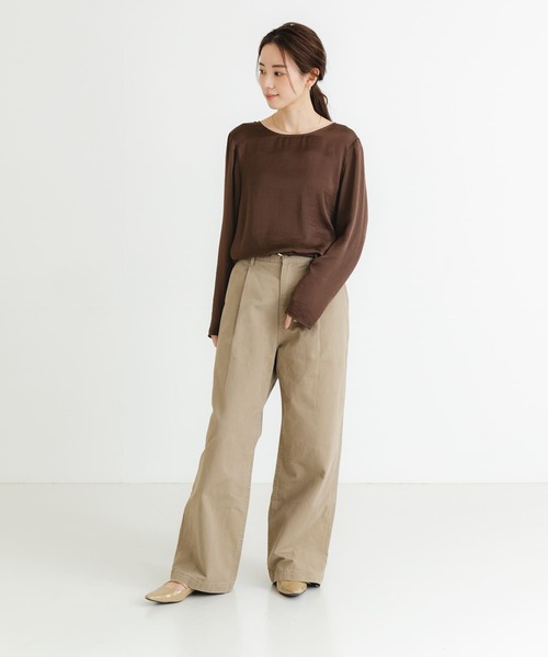 URBAN RESEARCH（アーバンリサーチ）の「ヴィンテージサテンブラウス（シャツ/ブラウス・レディース・ブラック/オフホワイト/ブラウン・FREE）」の11枚目の写真