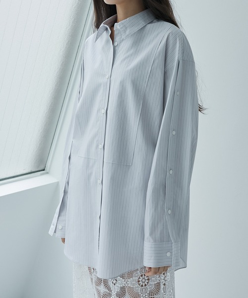 LE CIEL BLEU ブラッシュトウールクロップドシャツ(有村架純さん着用) LE CIEL BLEU official