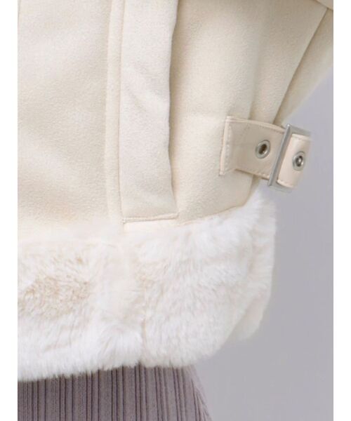 MERCURYDUO（マーキュリーデュオ）の「ロングフェイクファースリーブムートンジャケット（その他アウター・レディース・アイボリー・SMALL/MEDIUM）」の22枚目の写真