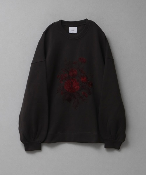 welise（ウェライズ）の「【welise/ウェライズ】HQヘビーウェイトスウェット モードフラワーエンブロイド オーバーサイズプルオーバー（スウェット・メンズ・ブラック系その他2/グレー系その他/ホワイト系その他2/ブラック系その他/ブラック系その他3/ホワイト系その他/ブラック系その他4/グレー系その他2・S/M/L）」の10枚目の写真