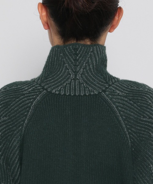 HARE（ハレ）の「ハイショクジップニットカーディガン(HARE)（カーディガン/ボレロ・レディース・グリーン/ブラック・FREE）」の14枚目の写真
