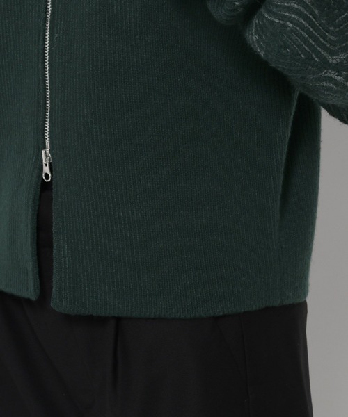 HARE（ハレ）の「ハイショクジップニットカーディガン(HARE)（カーディガン/ボレロ・レディース・グリーン/ブラック・FREE）」の17枚目の写真