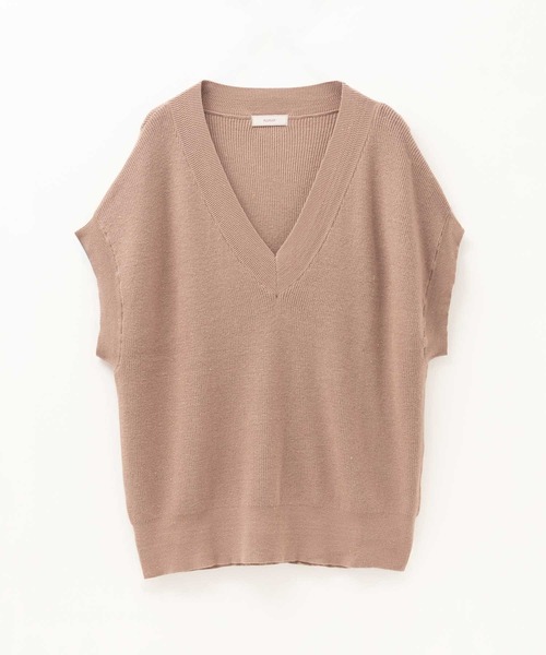 HusHusH（ハッシュアッシュ）の「HusHusH Vネックラメベスト（ベスト・レディース・ブラック/ブラウン系その他/グレイッシュベージュ・フリー）」の19枚目の写真