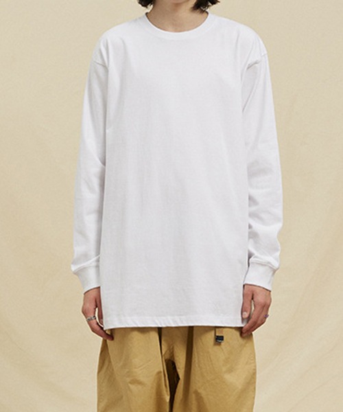 TOBEE(トゥビー)の「【TOBEE】オーバーサイズコットロンT クルーネック無地Tシャツ(Tシャツ/カットソー・メンズ・ネイビー/ホワイト/グレー/ブラック・MEDIUM/LARGE/X-LARGE)」の2枚目の写真