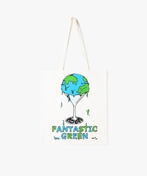 MSGM（エムエスジーエム）の「MSGM FANTASTIC GREEN×Burro Studio オーガニックコットントートバッグ（ICE CREAM EARTH）（トートバッグ）」