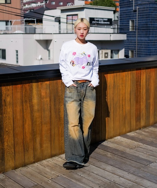 LB/S （エルビーエス）の「【パワーパフ ガールズ】ロンT オリジナルデザイン  ドロップショルダー ビッグシルエット ユニセックス（Tシャツ/カットソー・メンズ・チャコールグレー/ホワイト/オフホワイト・MEDIUM/SMALL/LARGE）」の19枚目の写真