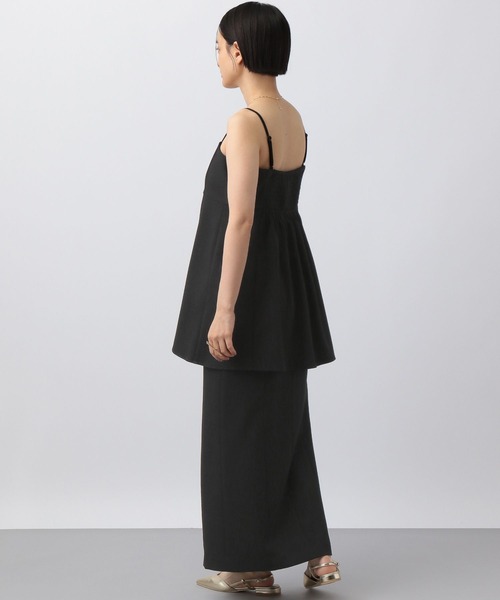 MACHATT サテンフレアキャミソール（ブラック） セットアップ A part by（アパートバイ）の「【セットアップ対応】ウールライク