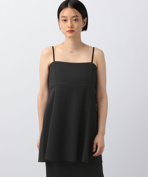 ほぼ新品！ブラックフレアキャミソール 38 セール】【セットアップ対応】ウールライクフレアキャミソール（シャツ