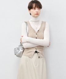 tageechita（タジチタ）の「【tageechita】フロントボタンソフトウール混ニットベスト（ベスト）」