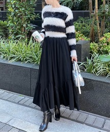 clear | 裾切替デザインロングスカート [美シルエット 落ち感 大人フェミニン]≪2024AW新作≫(スカート)