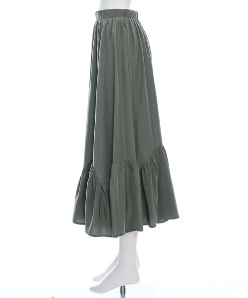 clear（クリア）の「【低身長サイズ有】裾切替デザインロングスカート [大人 カジュアル 着回し力抜群]≪再入荷≫（スカート・レディース・ブラック/カーキ/アイボリー・F/XS）」の14枚目の写真