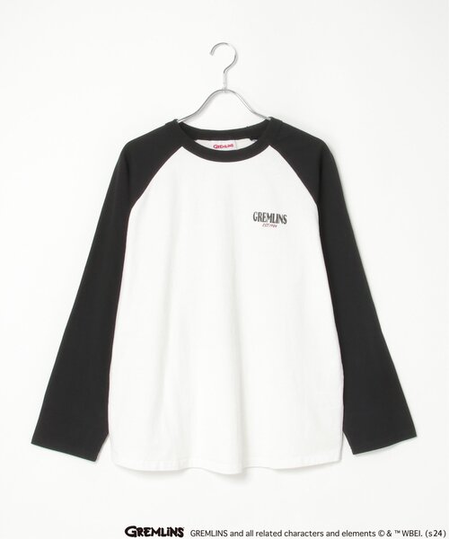 VENCEEXCHANGE（ヴァンスエクスチェンジ）の「GREMLINS グレムリン ラグランロンTシャツ（Tシャツ/カットソー・メンズ・ホワイト/ライトグレー/ブラック・LL/M/L）」の15枚目の写真