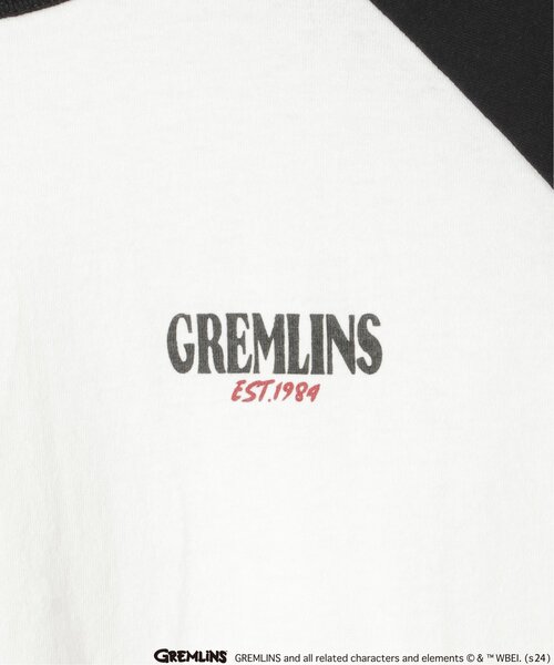 VENCEEXCHANGE（ヴァンスエクスチェンジ）の「GREMLINS グレムリン ラグランロンTシャツ（Tシャツ/カットソー・メンズ・ホワイト/ライトグレー/ブラック・LL/M/L）」の18枚目の写真