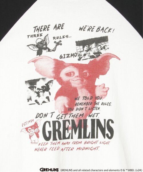 VENCEEXCHANGE（ヴァンスエクスチェンジ）の「GREMLINS グレムリン ラグランロンTシャツ（Tシャツ/カットソー・メンズ・ホワイト/ライトグレー/ブラック・LL/M/L）」の13枚目の写真