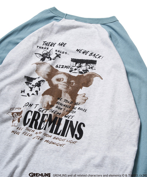 VENCEEXCHANGE（ヴァンスエクスチェンジ）の「GREMLINS グレムリン ラグランロンTシャツ（Tシャツ/カットソー・メンズ・ホワイト/ライトグレー/ブラック・LL/M/L）」の3枚目の写真