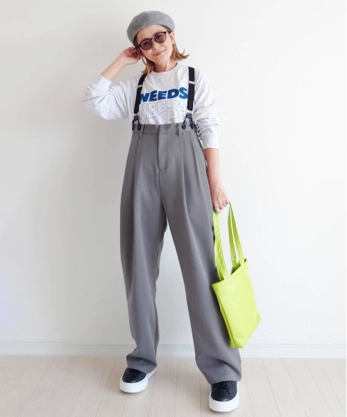 notch.（ノッチ）の「【notch.by yui】サスペンダーツキハイウェストパンツ（サロペット/オーバーオール・レディース・ブラック/グレー/ブラウン/ダークグレー・M/TM）」の8枚目の写真