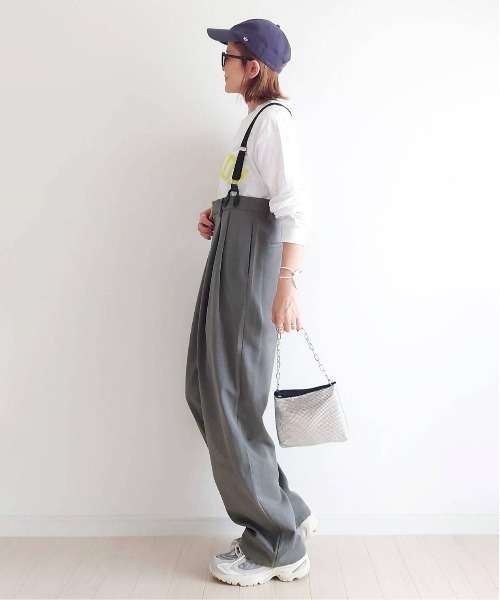 notch.（ノッチ）の「【notch.by yui】サスペンダーツキハイウェストパンツ（サロペット/オーバーオール・レディース・ブラック/グレー/ブラウン/ダークグレー・M/TM）」の19枚目の写真