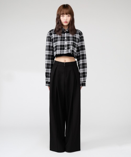 Chick（チック）の「Double Tuck Baggy Slacks / バギースラックス（スラックス・レディース・ブラック・FREE）」の14枚目の写真