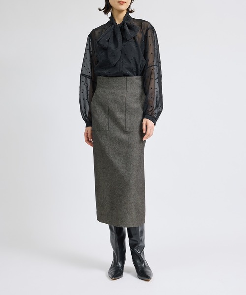 ROPE'（ロペ）の「ボウタイブラウス（シャツ/ブラウス・レディース・ホワイト/ブラック/ブルー・FREE）」の20枚目の写真