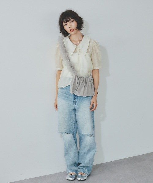 BARRETTA（バレッタ）の「チュールフリルショルダーバッグ（ショルダーバッグ・レディース・ブラック/グレー・FREE）」の16枚目の写真