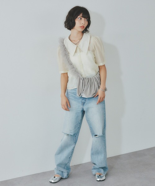 BARRETTA（バレッタ）の「チュールフリルショルダーバッグ（ショルダーバッグ・レディース・ブラック/グレー・FREE）」の17枚目の写真