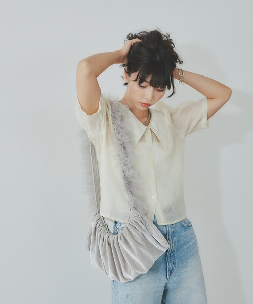 BARRETTA（バレッタ）の「チュールフリルショルダーバッグ（ショルダーバッグ・レディース・ブラック/グレー・FREE）」の18枚目の写真