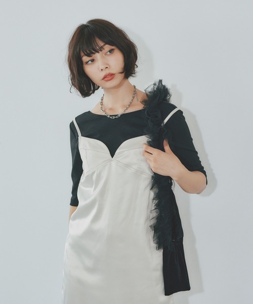 BARRETTA（バレッタ）の「チュールフリルショルダーバッグ（ショルダーバッグ・レディース・ブラック/グレー・FREE）」の12枚目の写真