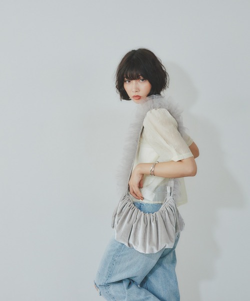 BARRETTA（バレッタ）の「チュールフリルショルダーバッグ（ショルダーバッグ・レディース・ブラック/グレー・FREE）」の19枚目の写真