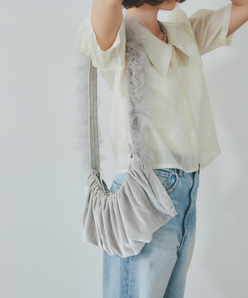 BARRETTA（バレッタ）の「チュールフリルショルダーバッグ（ショルダーバッグ・レディース・ブラック/グレー・FREE）」の21枚目の写真