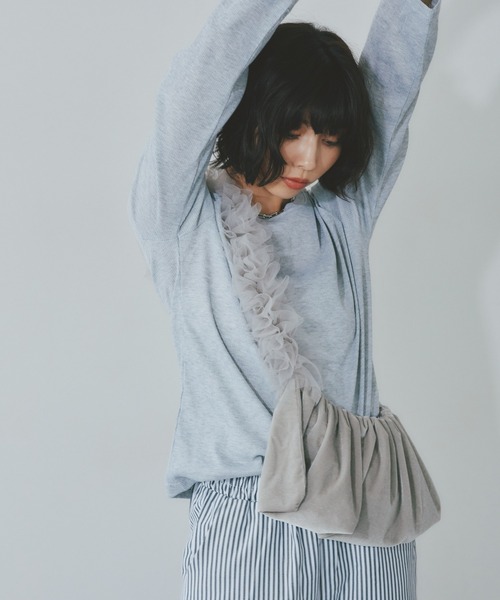 BARRETTA（バレッタ）の「チュールフリルショルダーバッグ（ショルダーバッグ・レディース・ブラック/グレー・FREE）」の22枚目の写真