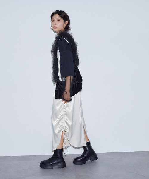 BARRETTA（バレッタ）の「チュールフリルショルダーバッグ（ショルダーバッグ・レディース・ブラック/グレー・FREE）」の15枚目の写真