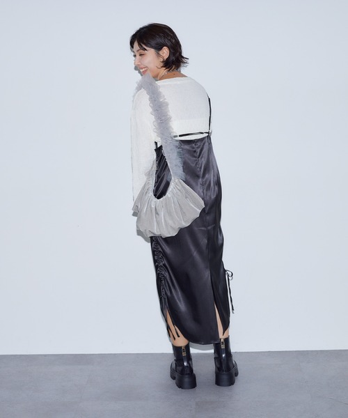 BARRETTA（バレッタ）の「チュールフリルショルダーバッグ（ショルダーバッグ・レディース・ブラック/グレー・FREE）」の7枚目の写真