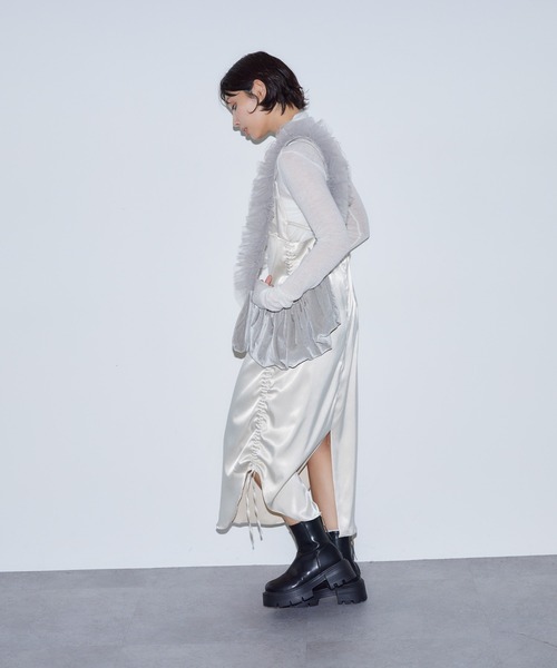 BARRETTA（バレッタ）の「チュールフリルショルダーバッグ（ショルダーバッグ・レディース・ブラック/グレー・FREE）」の10枚目の写真