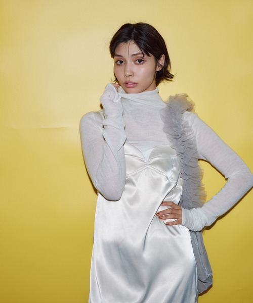 BARRETTA（バレッタ）の「チュールフリルショルダーバッグ（ショルダーバッグ・レディース・ブラック/グレー・FREE）」の3枚目の写真