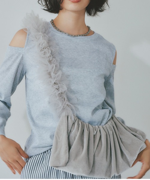 BARRETTA（バレッタ）の「チュールフリルショルダーバッグ（ショルダーバッグ・レディース・ブラック/グレー・FREE）」の20枚目の写真