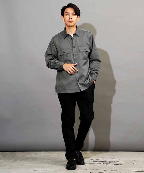 jiggys shop(ジギーズショップ)の「長袖サファリシャツ(シャツ/ブラウス・メンズ・チャコールグレー/ブラック/ネイビー/ライトグレー・MEDIUM/LARGE/X-LARGE)」の14枚目の写真