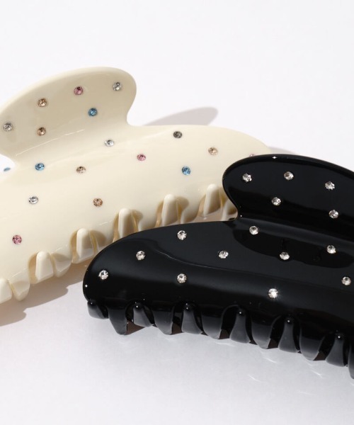 ビジュースタッズクリップ（バレッタ/ヘアクリップ）｜flower